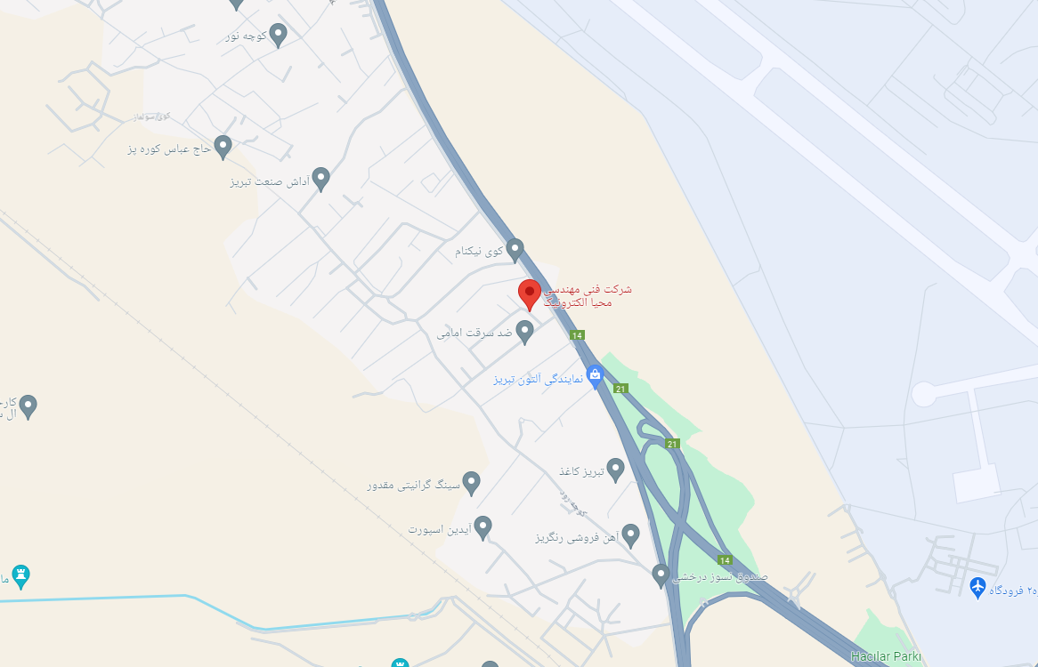 موقعیت محیا الکترونیک روی نقشه